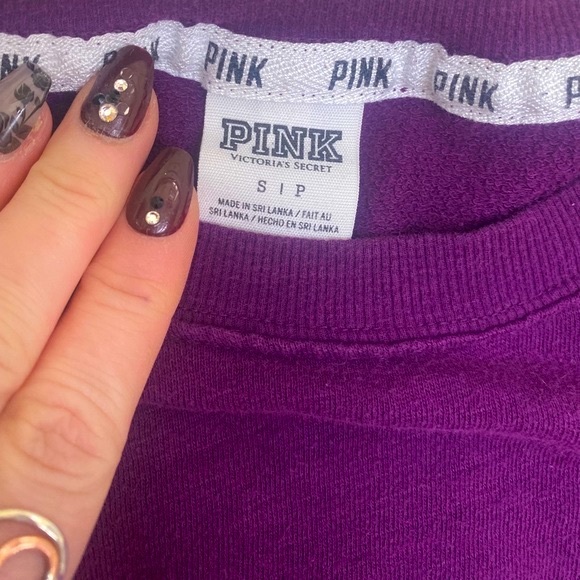 Victorias Secret PINK Long Sleeve Crewneck Sweatshirt Women’s Size Small - Picture 6 of 6